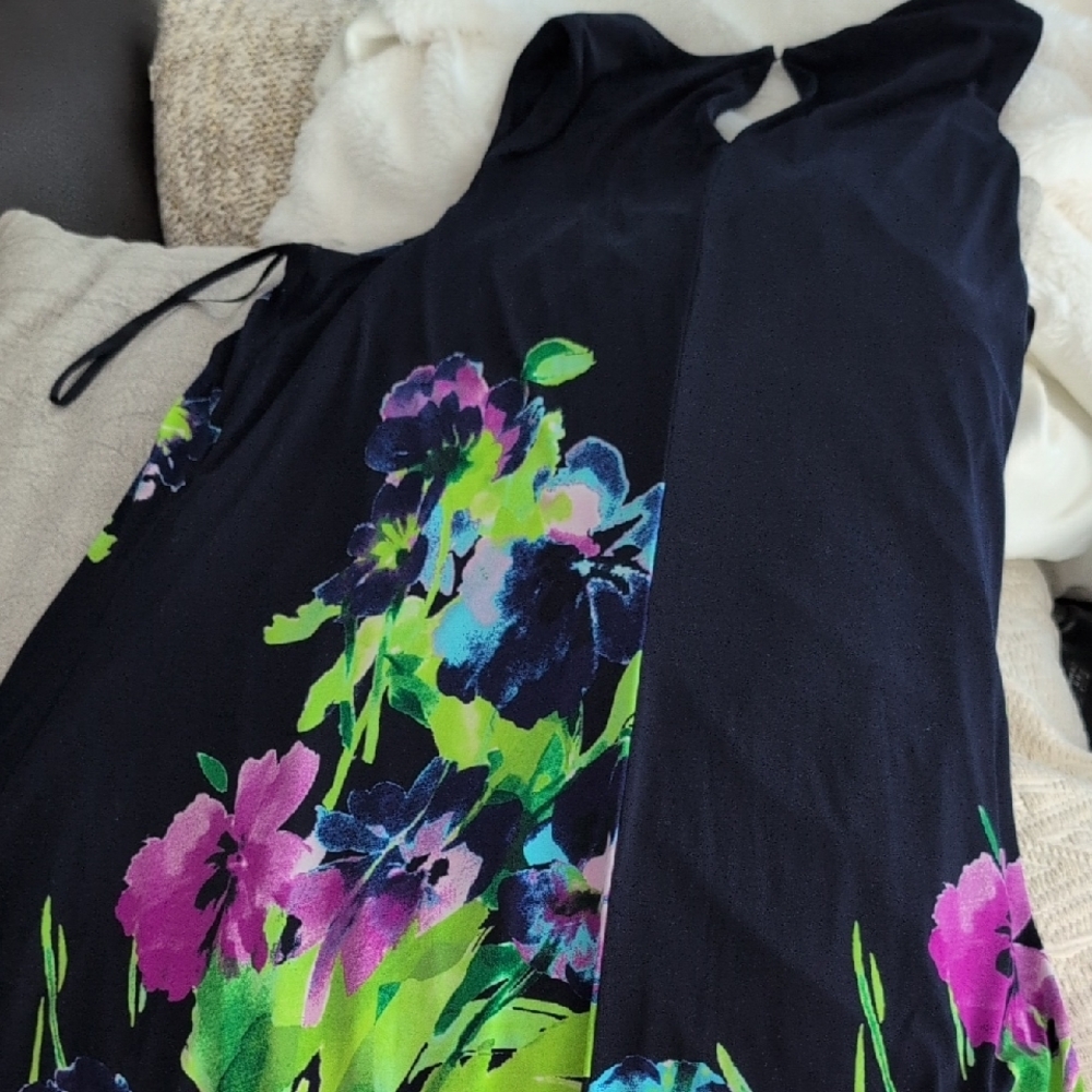 Ralph Lauren Navy Floral Dress - Picture 4 of 4